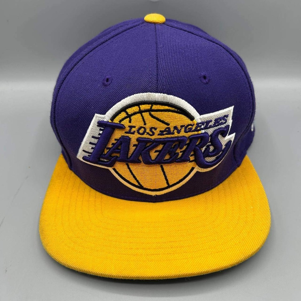 Los Angeles LA Lakers Hat Men Purple Yellow Mitchell & Ness NBA Snap Back HWC